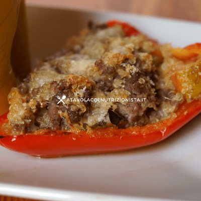 peperoni ripieni con quinoa
