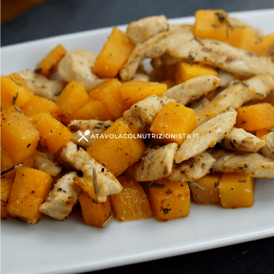 pollo con la zucca