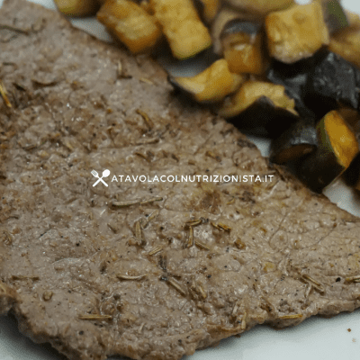 manzo marinato zucchine e melanzane