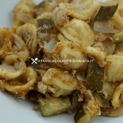 orecchiette tonno e zucchine e pangrattato