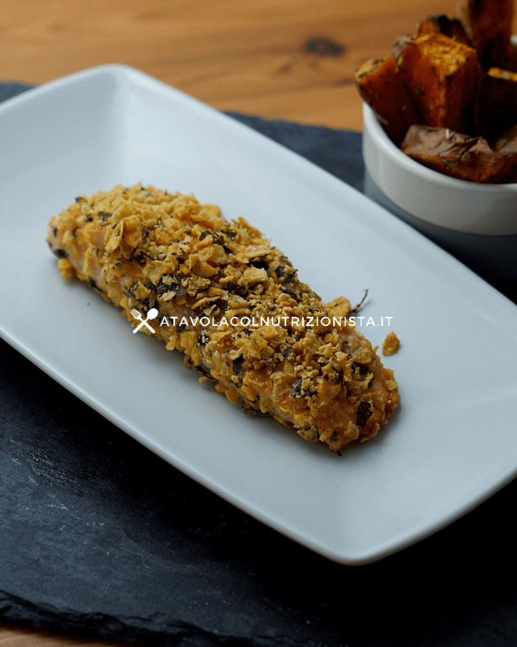 Salmone in crosta croccante