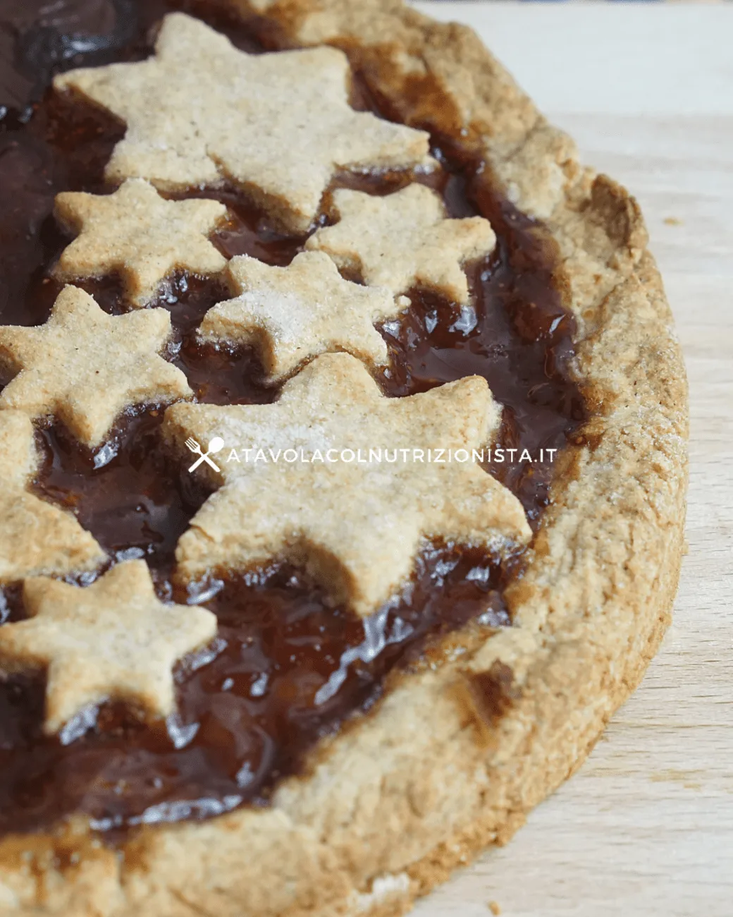 Crostata integrale alla marmellata senza burro