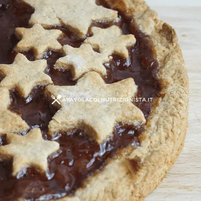 crostata integrale alla marmellata senza burro