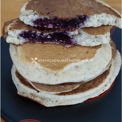 pancake light integrali ripieni di marmellata
