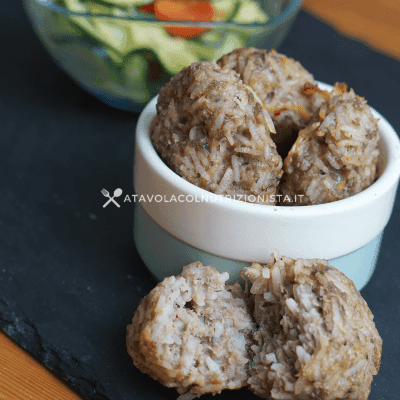 polpette di riso e carne