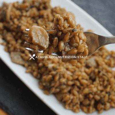 farrotto con i funghi porcini