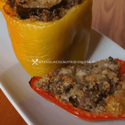peperoni ripieni con quinoa