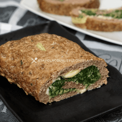 Polpettone Ripieno di Bieta e Formaggio Filante