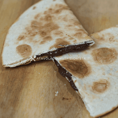 tortilla dolce al cioccolato