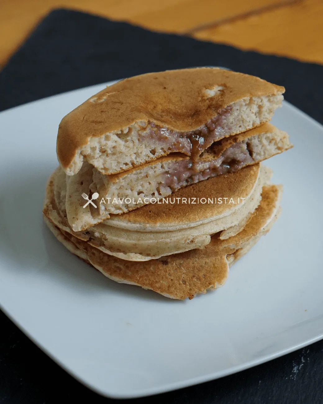 Pancake Light Integrali Ripieni di Marmellata