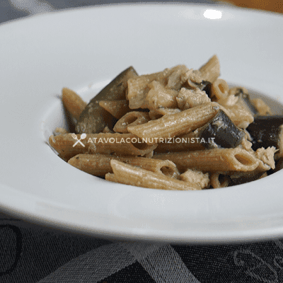 pasta integrale tonno e melanzane