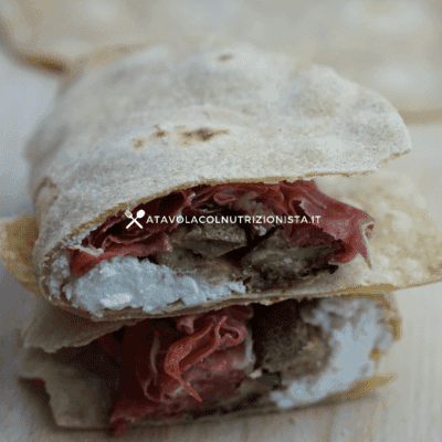 piadina integrale light senza lievito