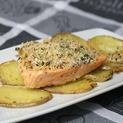 salmone in crosta di pistacchio