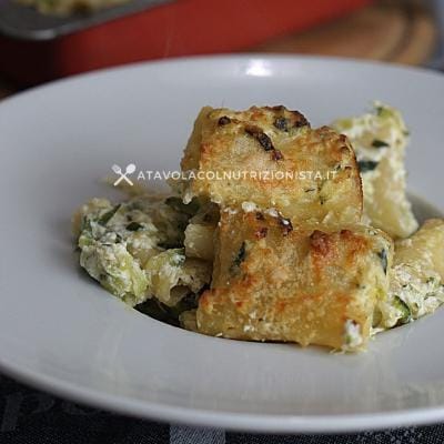 ricetta Paccheri con Ricotta e Zucchine Gratinati