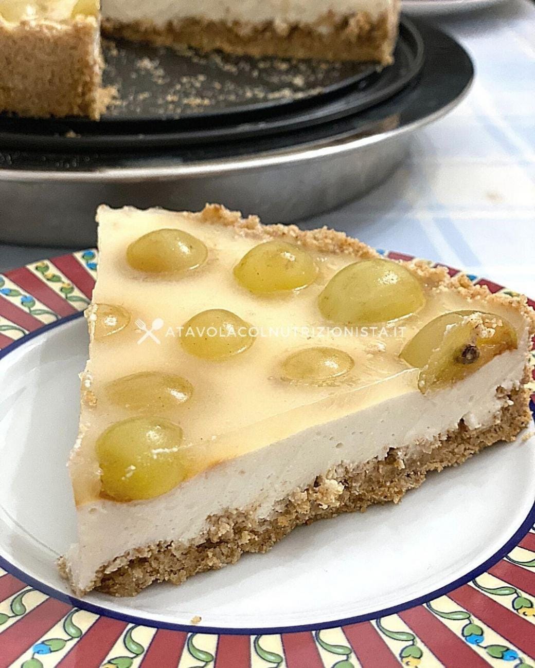 Cheesecake all’Uva Senza Zuccheri Aggiunti