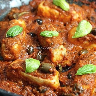 ricetta Filetto di Merluzzo Pomodoro e Olive