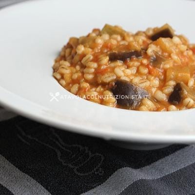 ricetta light Orzo con Pomodoro e Melanzane