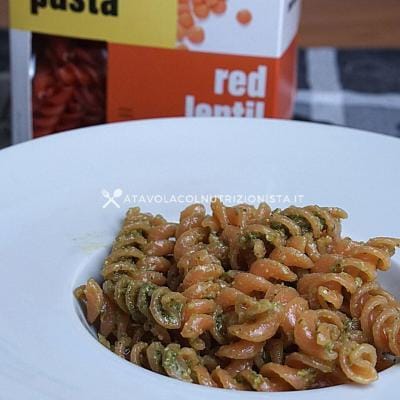 ricetta pasta di lenticchie rosse prozis al pesto