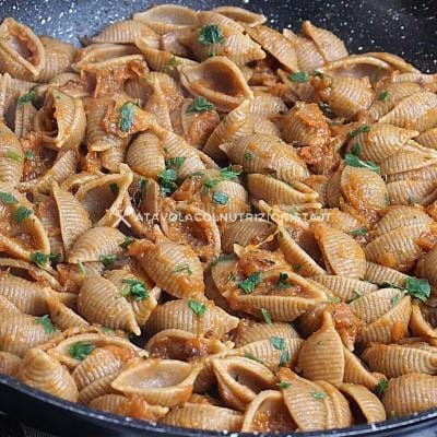 ricetta pasta integrale con la crema di zucca