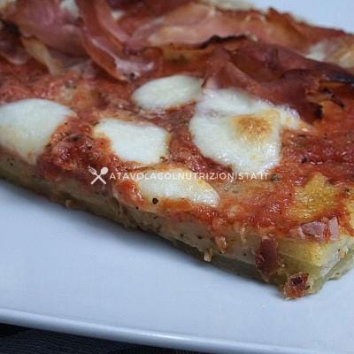 ricetta pizzetta di patate prosciutto e mozzarella 2