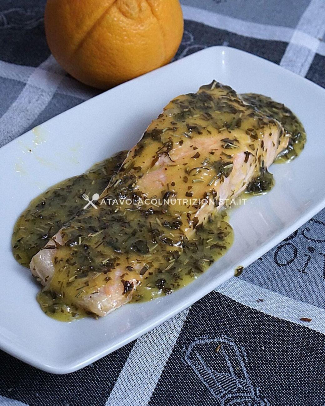 Filetto di Salmone in Salsa d’Arancia