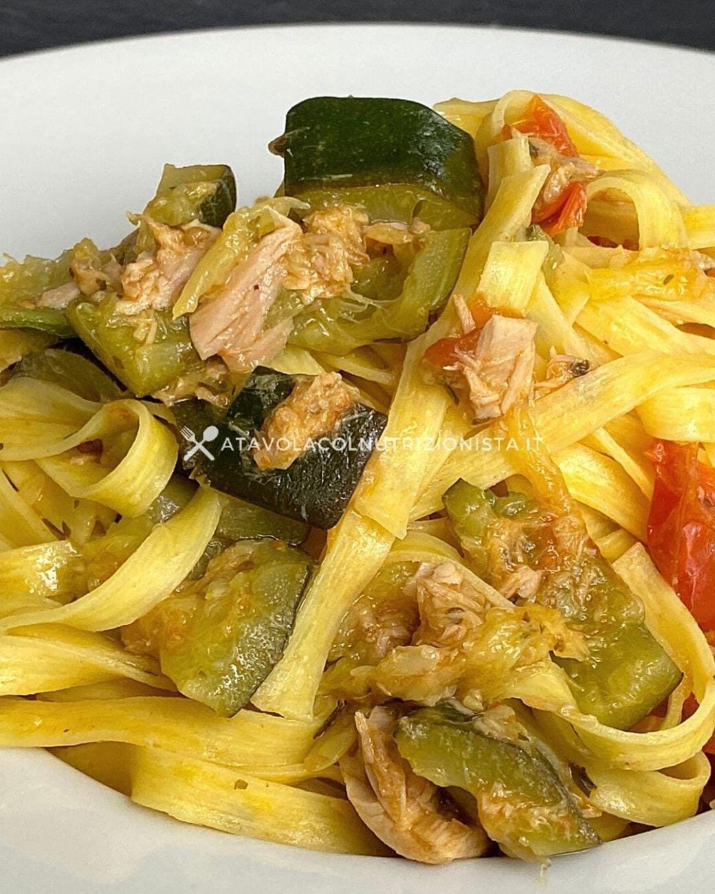 Pasta con Tonno, Pomodorini e Zucchine