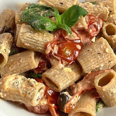 pasta feta pomodorini e olive