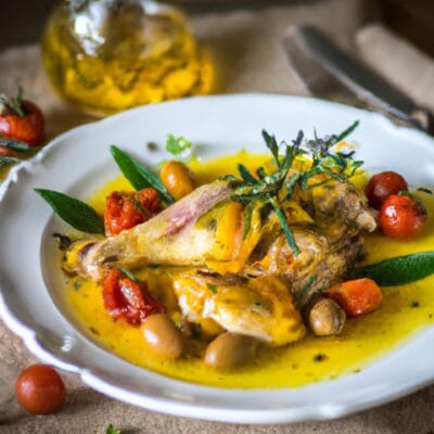 petto di pollo pomodorini e olive