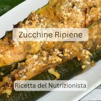 Zucchine Ripiene Vegan in friggitrice ad aria