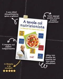 libro dieta e ricette dietetiche a tavola col nutrizionista