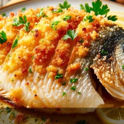 filetto di orata gratinata in friggitrice ad aria