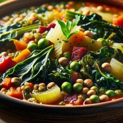 zuppa di lenticchie e cavolo cappuccio