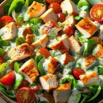 Ricetta Light Insalata di Pollo con Dressing allo Yogurt Greco