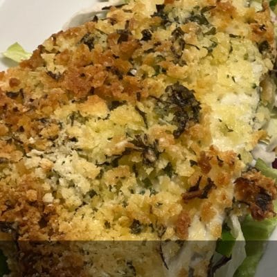 filetto di orata gratinato cotto in friggitrice ad aria