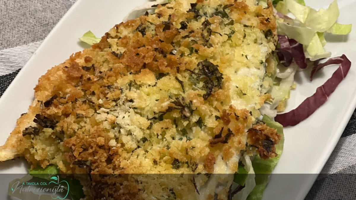 Filetto di orata gratinato light in friggitrice ad aria