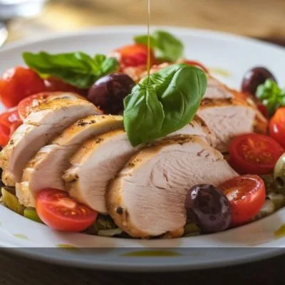 Petto di Pollo Dietetico con Pomodorini e Olive