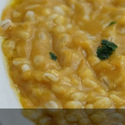 orzo con crema di zucca