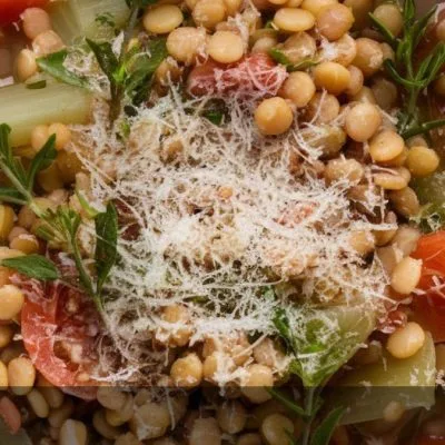 zuppa di lenticchie e farro