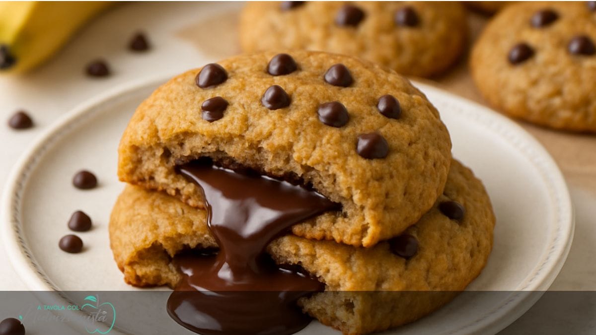Biscotti Farina di Avena e Banana Ripieni di Cioccolato: Genuini, Facili e Irresistibili!