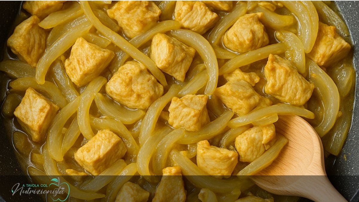 Petto di pollo noioso? Così diventa irresistibile! Petto di Pollo Curry e Cipolle!