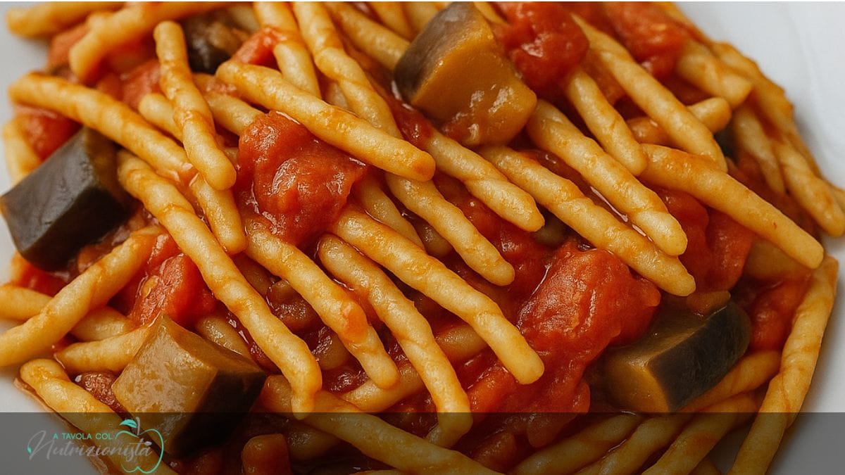 Pasta risottata melanzane e pomodorini
