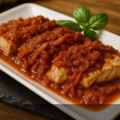 Pesce Spada Pomodoro e Cipolle