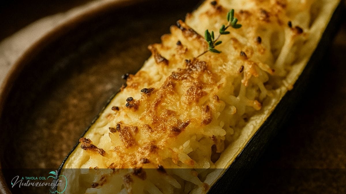 Zucchine ripiene col riso