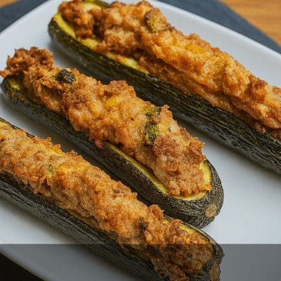 Zucchine Ripiene con Carne e Patate