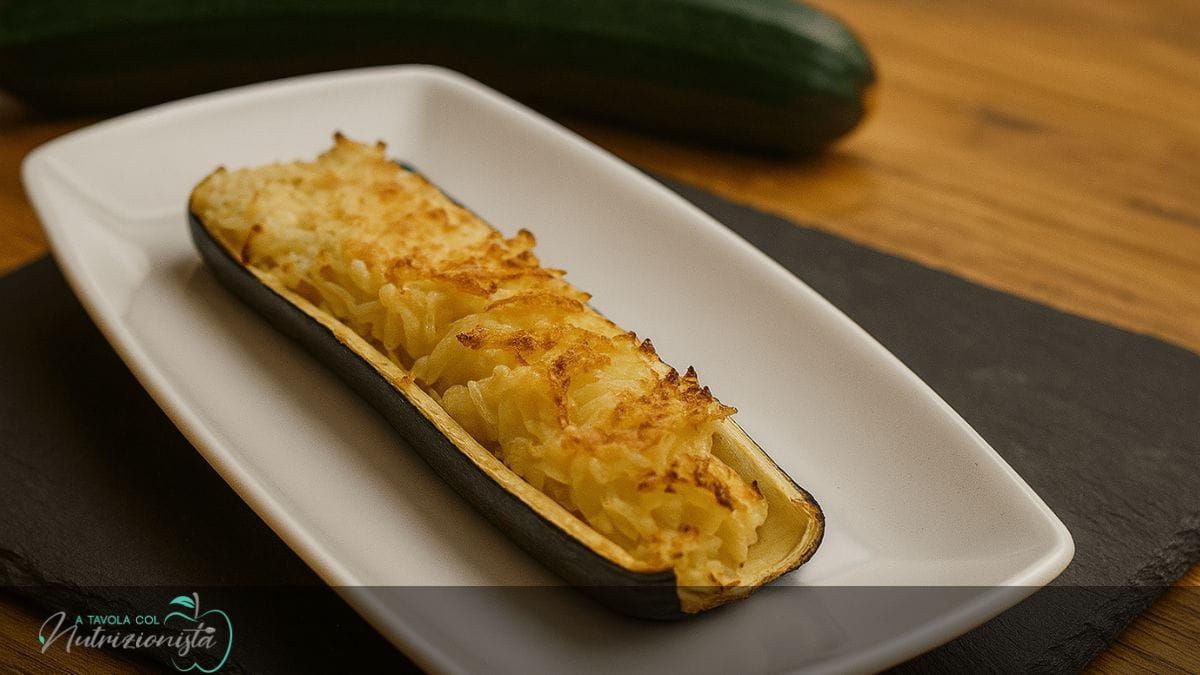 Zucchine ripiene col riso