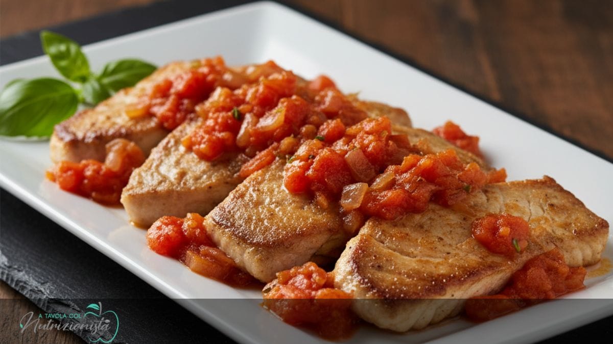 Pesce Spada Pomodoro e Cipolle