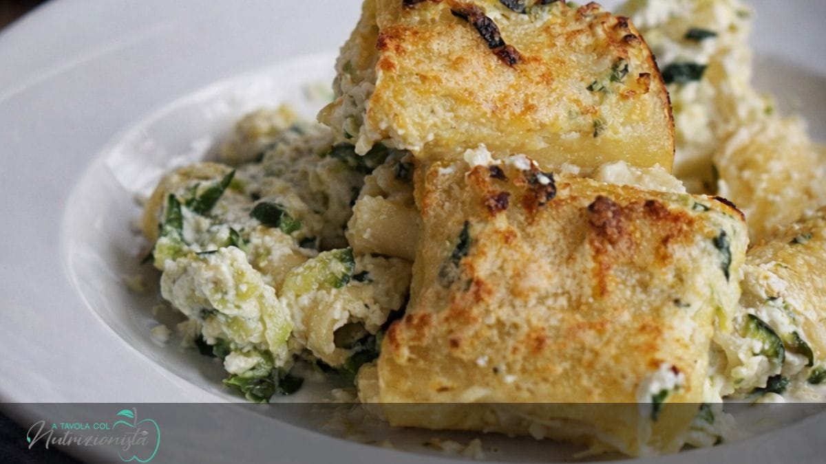 Paccheri con Ricotta e Zucchine Gratinati