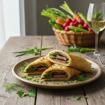 Crepes Proteiche di Manzo con Asparagi: La Primavera che non ti Aspetti
