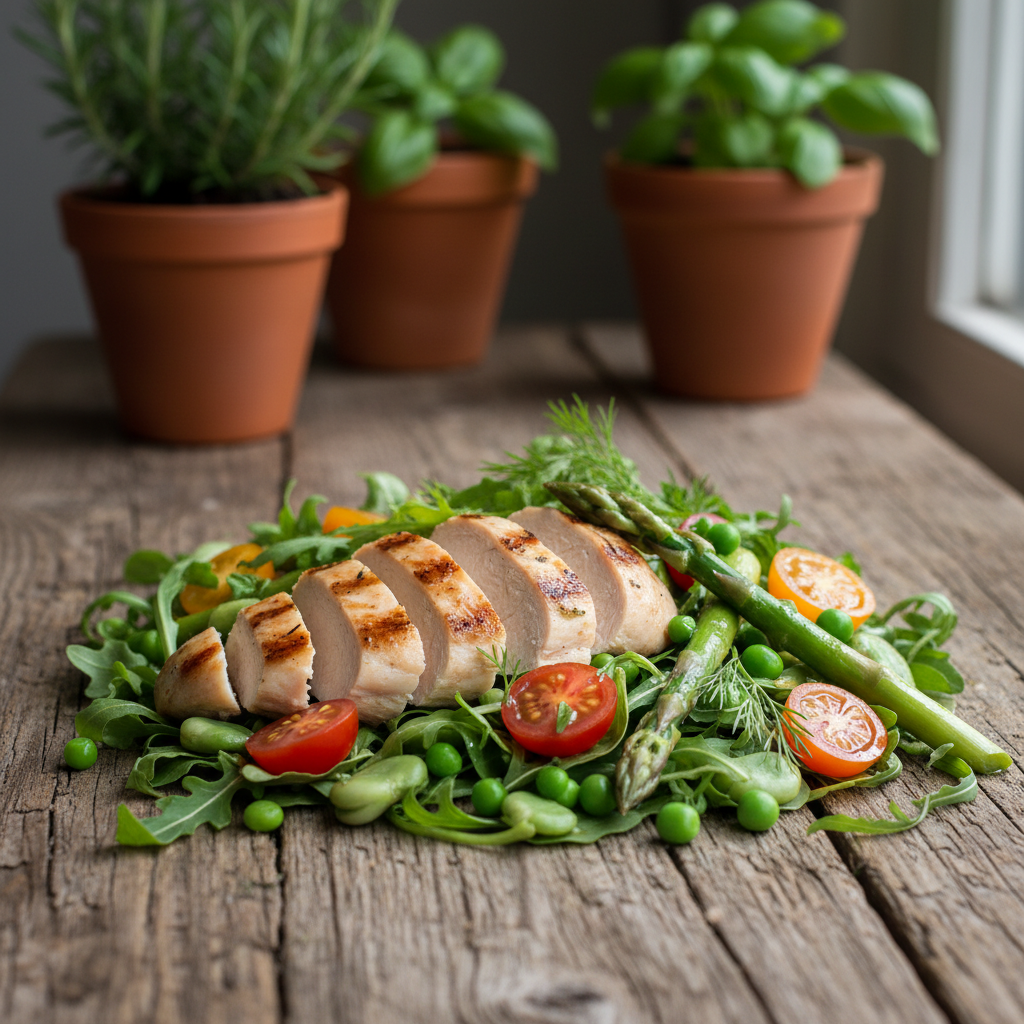 Insalata di Pollo con Asparagi e Fave Primaverili: Il Secondo Fit che Ti Farà Innamorare