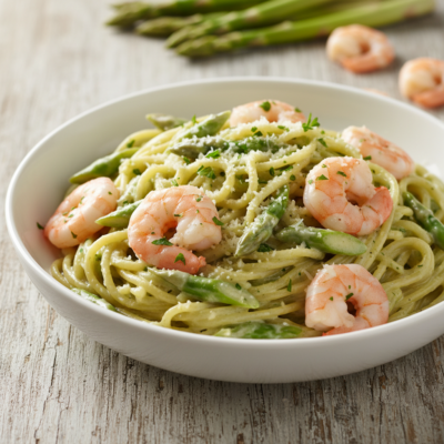 Pasta alla Crema di Asparagi e Gamberetti: Il Primo Piatto Fit che Spopola sui Social
